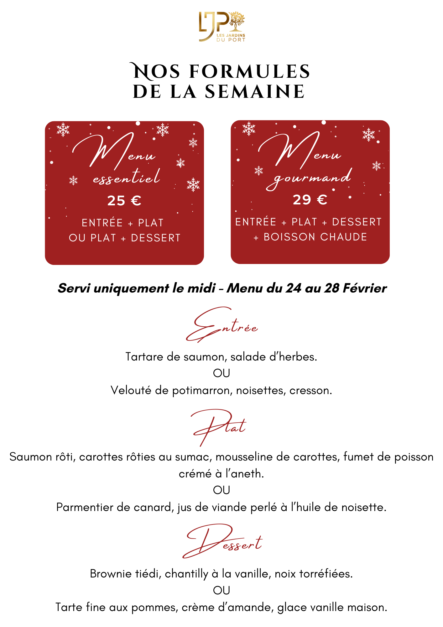 menu du midi